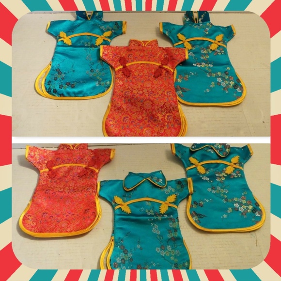 NEW Bundle of 4 Asian Chinese Style Doll Dresses - Picture 3 of 7